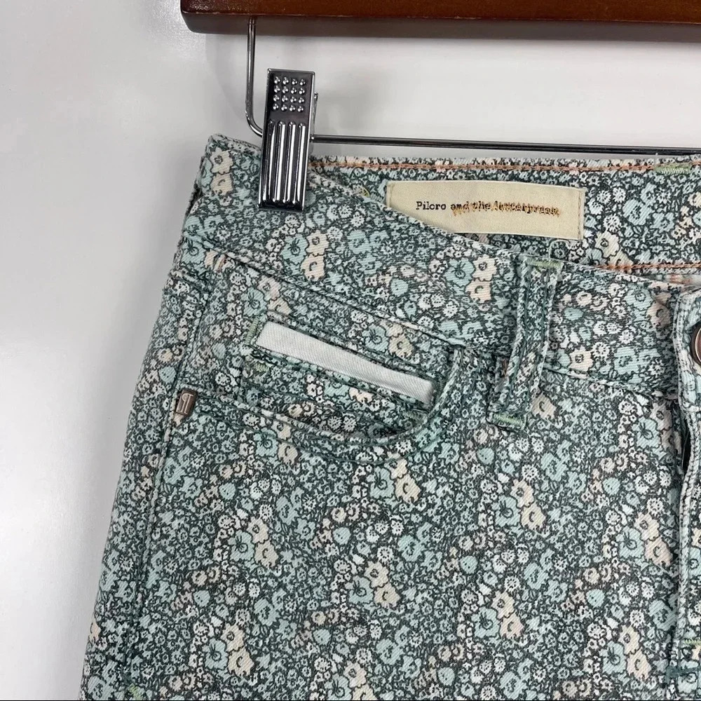Anthropologie Pilcro and the Letterpress Floral Print Skinny Cigarette Jeans 25 - Picture 3 of 8